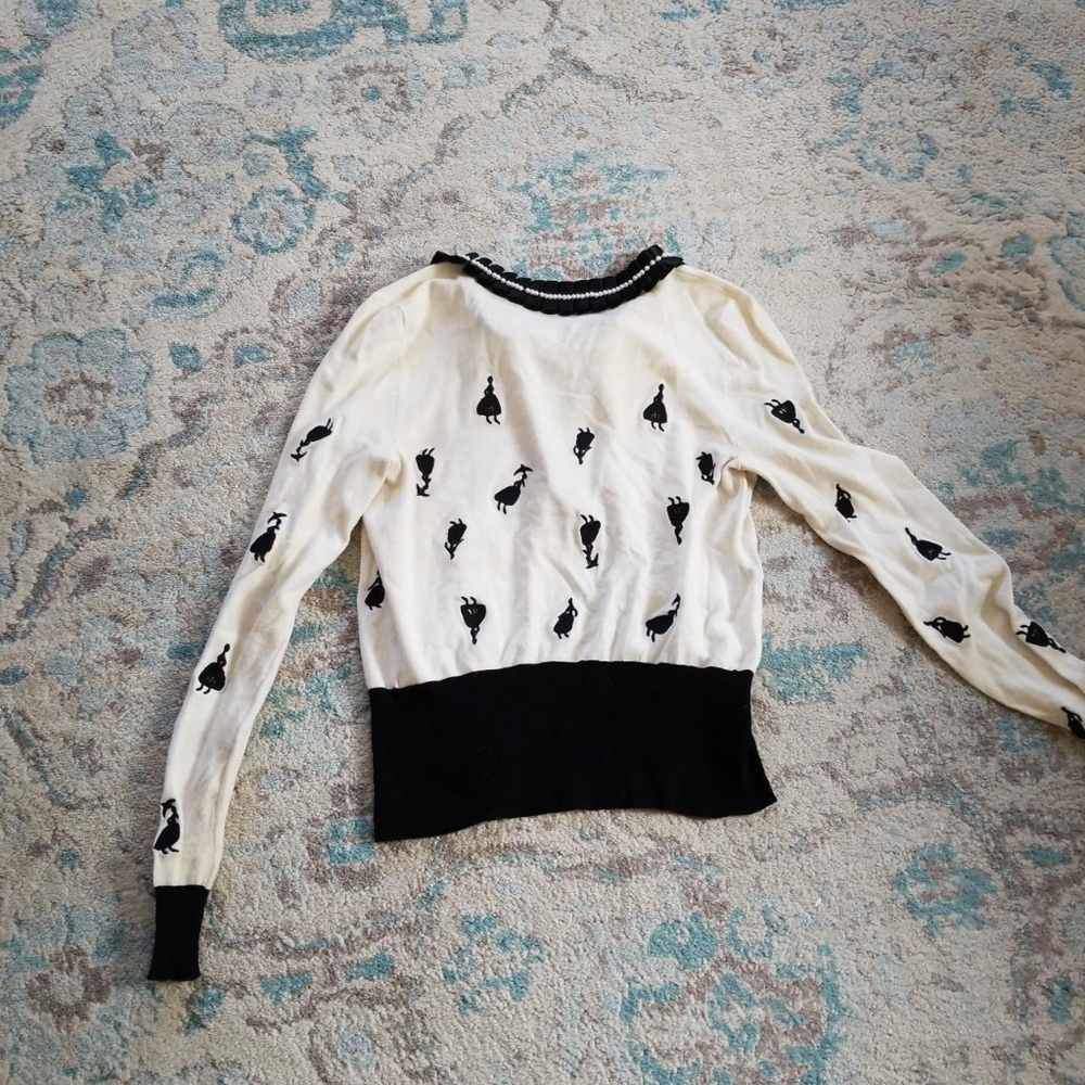 Vintage Forever 21 white and black Cinderella sweater - Picture 2 of 2